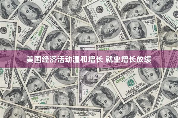 美国经济活动温和增长 就业增长放缓