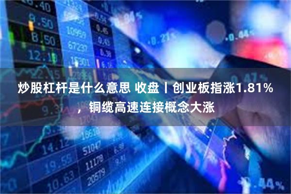 炒股杠杆是什么意思 收盘丨创业板指涨1.81%，铜缆高速连接概念大涨