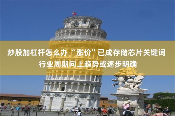 炒股加杠杆怎么办 “涨价”已成存储芯片关键词 行业周期向上趋势或逐步明确