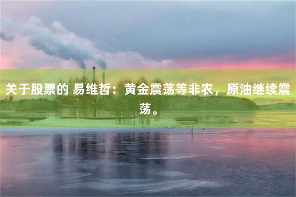 关于股票的 易维哲：黄金震荡等非农，原油继续震荡。