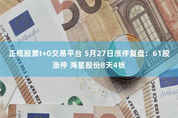 正规股票t+0交易平台 5月27日涨停复盘：61股涨停 海星股份8天4板