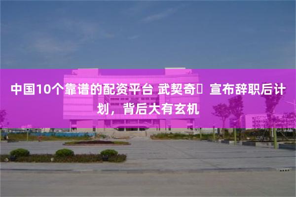 中国10个靠谱的配资平台 武契奇​宣布辞职后计划，背后大有玄机